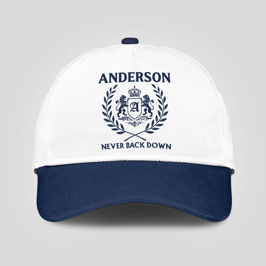 Never Back Down Blue And White Cap ANDERSON 13K1 C59PF