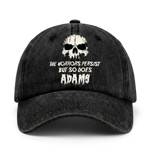 The Horrors Persist But So Does Your Name Cool Skull Washed Cap ADAMS 13K1 C134PF
