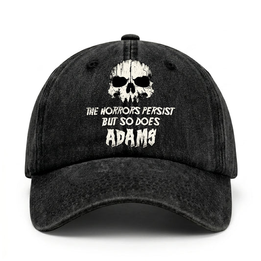The Horrors Persist But So Does Your Name Cool Skull Washed Cap ADAMS 13K1 C134PF