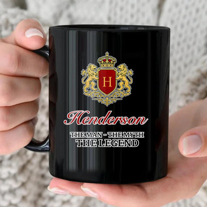 The Man The Myth The Legend Gold Royal Logo Mug HENDERSON 13K1 MG03