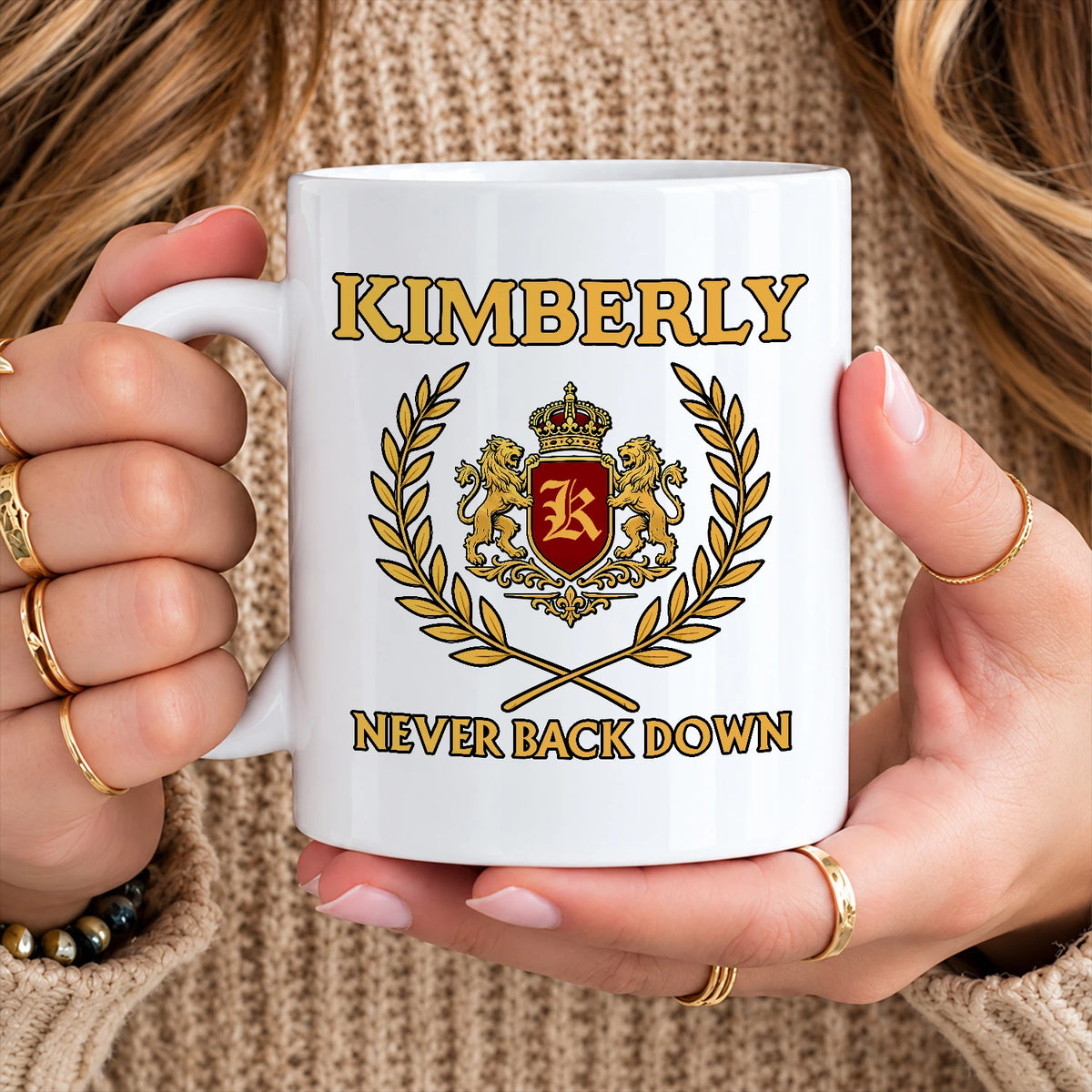 Never Back Down Royal Mug KIMBERLY 13K1 MG22