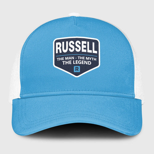 The Man The Myth The Legend Light Blue Mesh Cap RUSSELL 13K1 C190PF