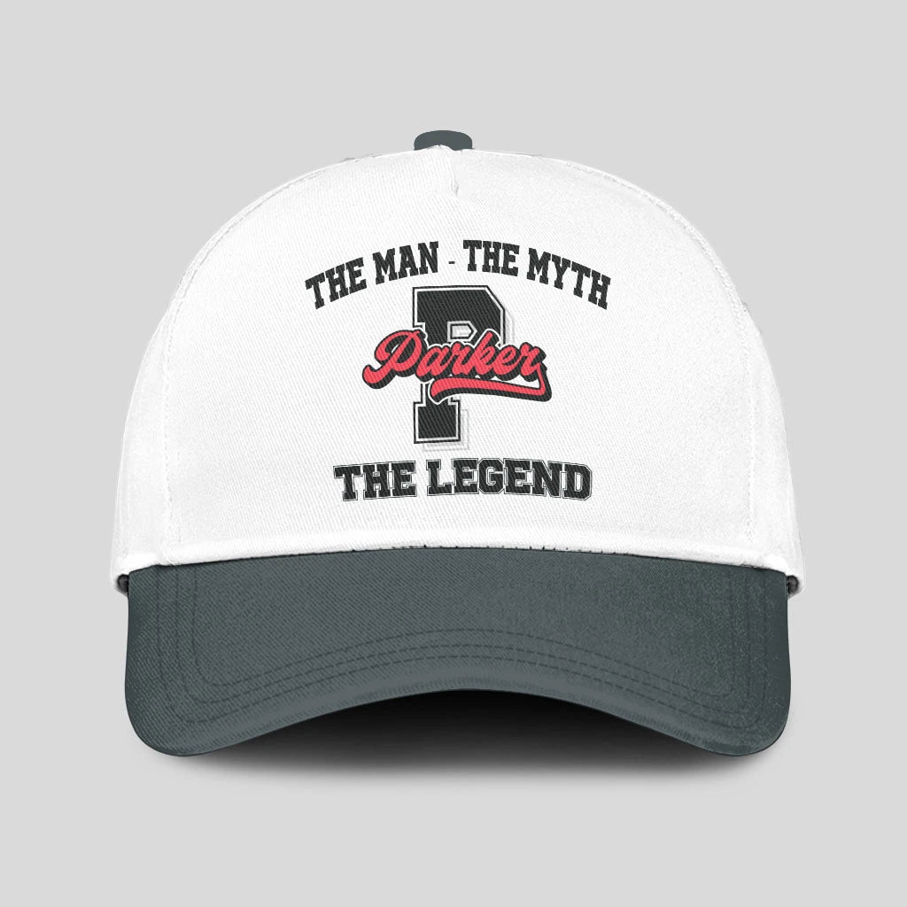 The Man The Myth The Legend Custom Initial Letter And Name Cap PARKER 13K1 C38PF