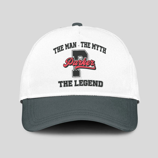 The Man The Myth The Legend Custom Initial Letter And Name Cap PARKER 13K1 C38PF