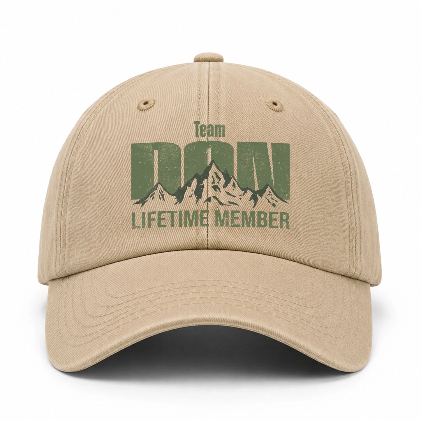 Team Your Name Lifetime Member Mountain Cap DON 13K1 C58PF