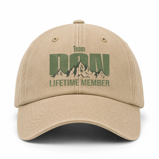 Team Your Name Lifetime Member Mountain Cap DON 13K1 C58PF