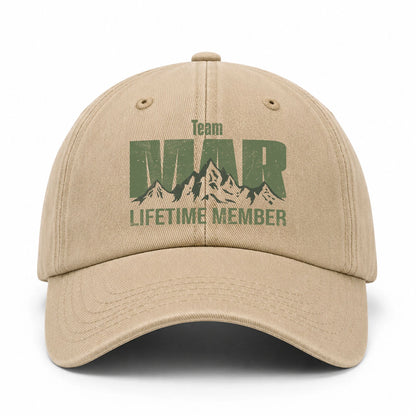 Team Your Name Lifetime Member Mountain Cap MAR 13K1 C58PF