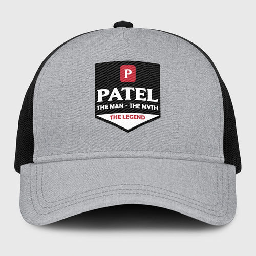 The Man The Myth The Legend Gray Mesh Cap PATEL 13K1 C189PF