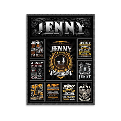 JENNY Personalized Sponge Floor Mat – Custom Printed Home Decor 13K1-AR2