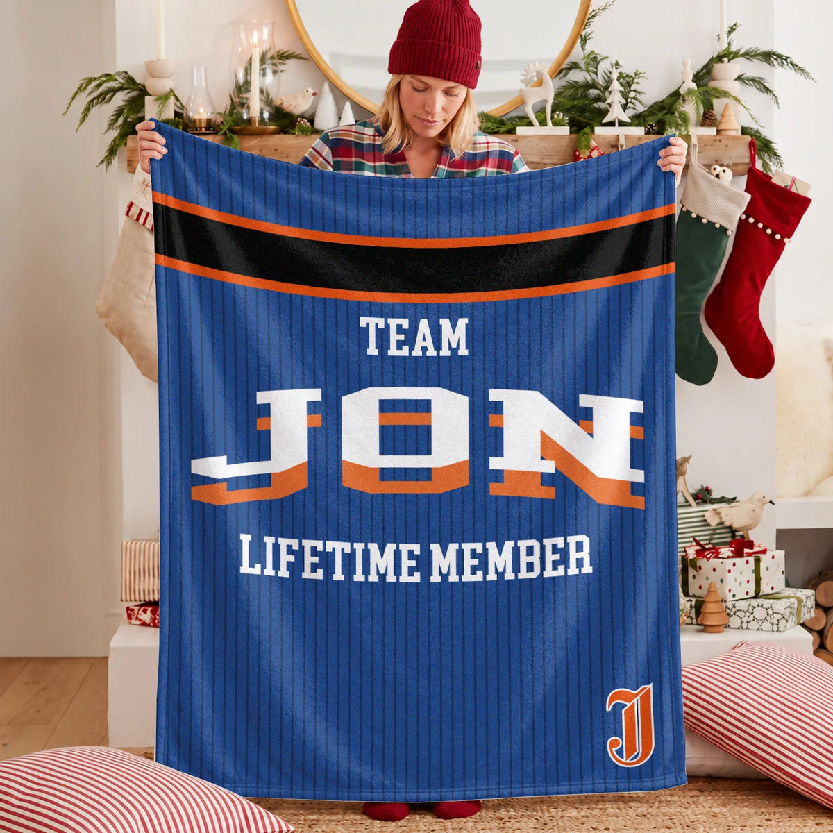 Team Your Name Lifetime Member Basketball Fleece Blanket JON 13K1 BK47