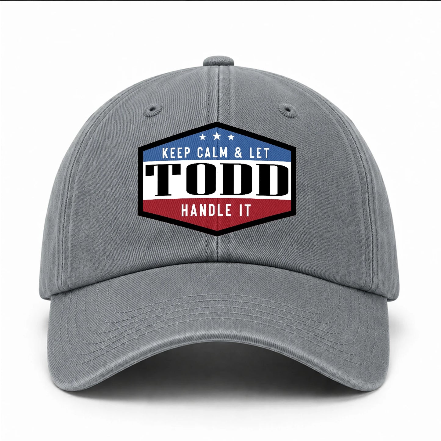 Keep Calm & Let Your Name Handle It Washed Cap TODD 13K1 C87PF