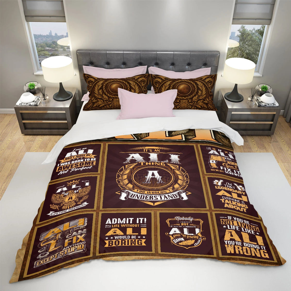 ALI Limited Edition Personalized Bedding Set 13K1-BS3
