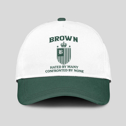 Hated By Many Confronted By None Luxury Logo Cap BROWN 13K1 C41PF
