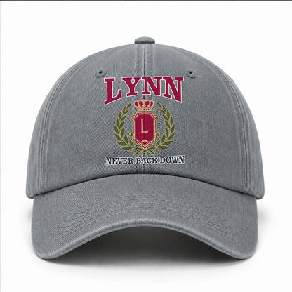 Your Name Never Back Down Royal Washed Cap LYNN 13K1 C77PF