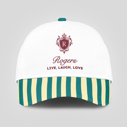 Live Laugh Love Green And Yellow Royal Cap ROGERS 13K1 C122PF