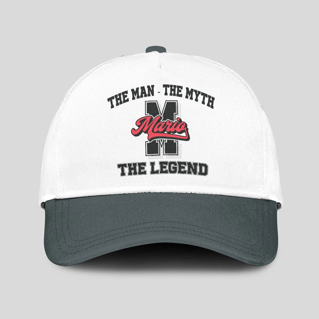 The Man The Myth The Legend Custom Initial Letter And Name Cap MARIO 13K1 C38PF