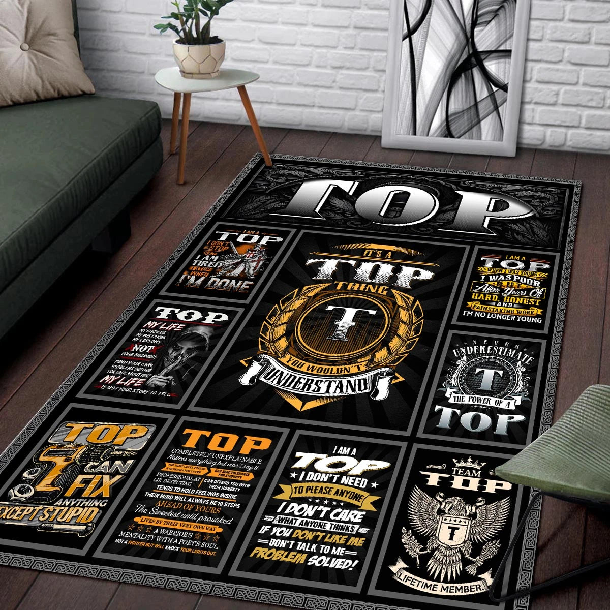 TOP Personalized Sponge Floor Mat – Custom Printed Home Decor 13K1-AR2