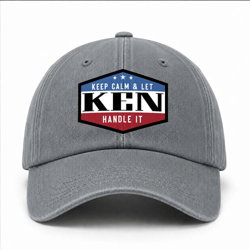 Keep Calm & Let Your Name Handle It Washed Cap KEN 13K1 C87PF