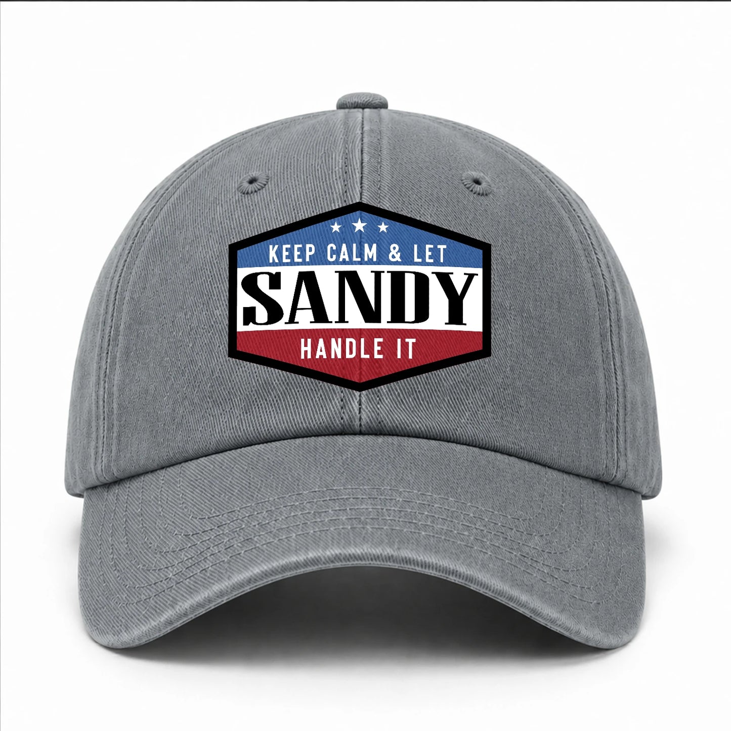 Keep Calm & Let Your Name Handle It Washed Cap SANDY 13K1 C87PF