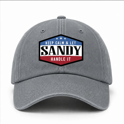Keep Calm & Let Your Name Handle It Washed Cap SANDY 13K1 C87PF
