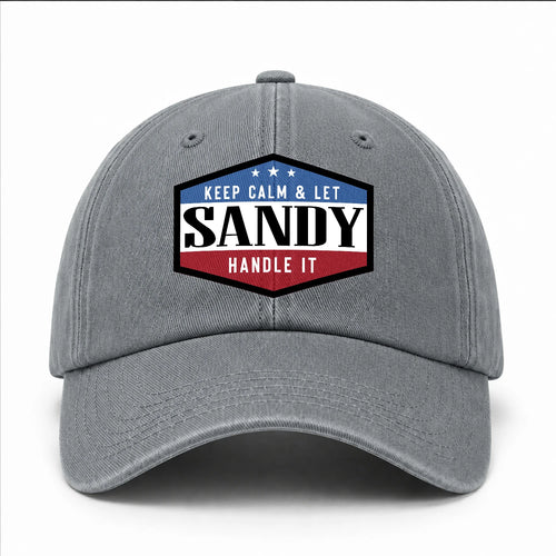 Keep Calm & Let Your Name Handle It Washed Cap SANDY 13K1 C87PF
