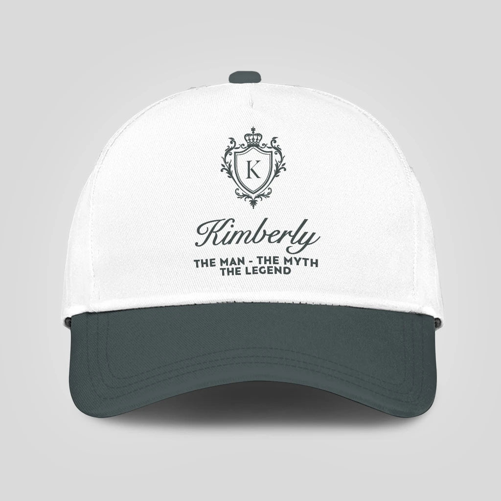 The Man The Myth The Legend Elegant Gray And White Cap KIMBERLY 13K1 C170PF