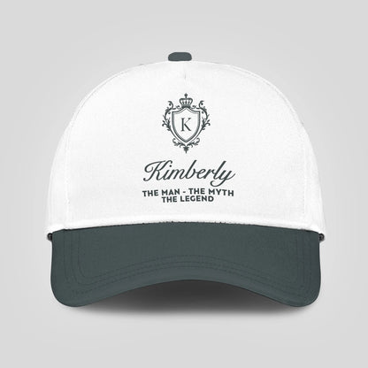 The Man The Myth The Legend Elegant Gray And White Cap KIMBERLY 13K1 C170PF