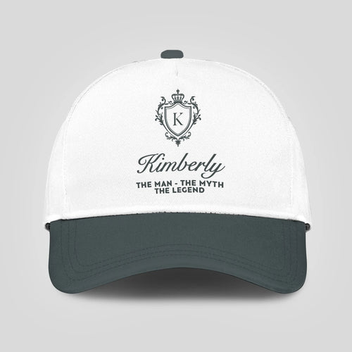 The Man The Myth The Legend Elegant Gray And White Cap KIMBERLY 13K1 C170PF