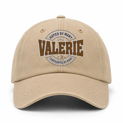 Hated By Many Confronted By None Washed Cap VALERIE 13K1 C36PF