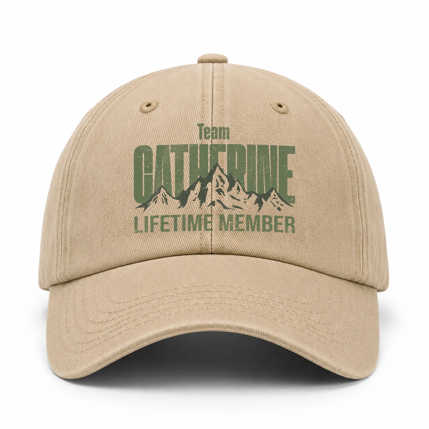 Team Your Name Lifetime Member Mountain Cap CATHERINE 13K1 C58PF