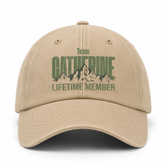 Team Your Name Lifetime Member Mountain Cap CATHERINE 13K1 C58PF