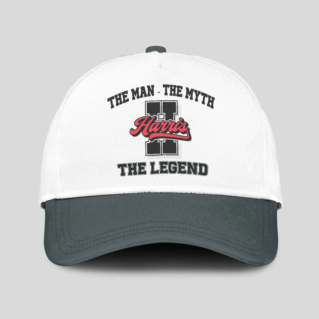 The Man The Myth The Legend Custom Initial Letter And Name Cap HARRIS 13K1 C38PF