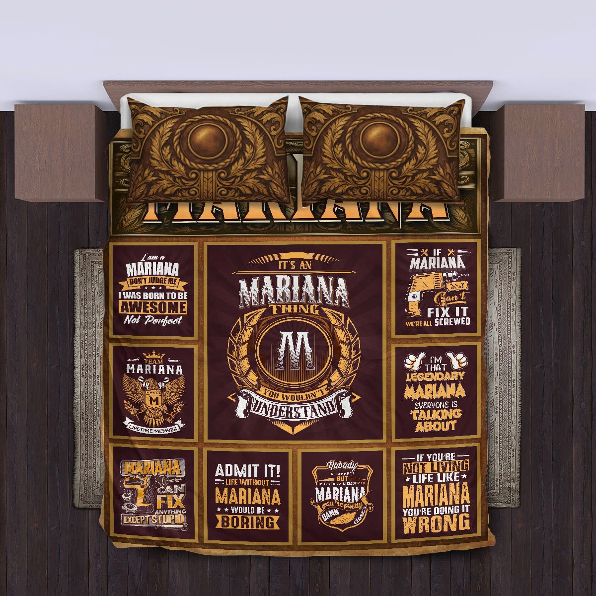 MARIANA Limited Edition Personalized Bedding Set 13K1-BS3
