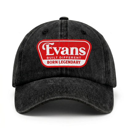 Built Different Born Legendary Red Logo Washed Cap EVANS 13K1 C63PF