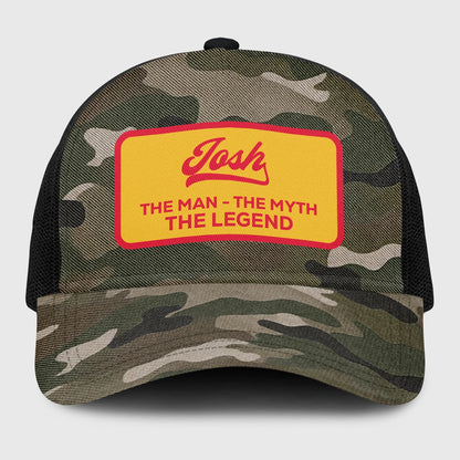 The Man The Myth The Legend Camo Vintage Mesh Cap JOSH 13K1 C191PF