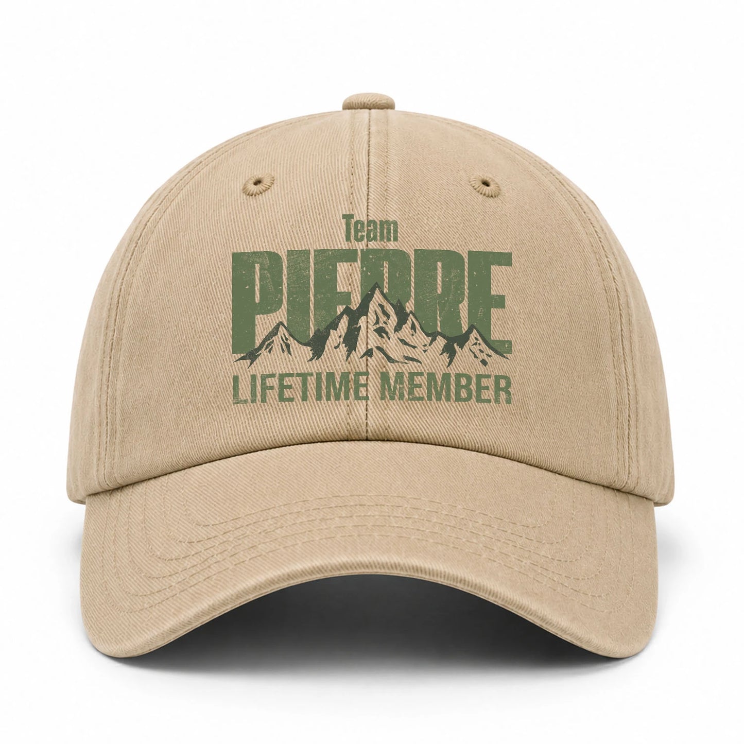 Team Your Name Lifetime Member Mountain Cap PIERRE 13K1 C58PF