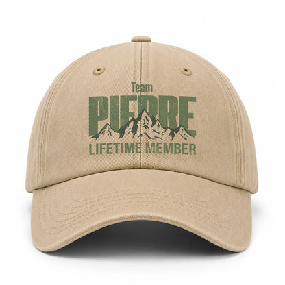 Team Your Name Lifetime Member Mountain Cap PIERRE 13K1 C58PF