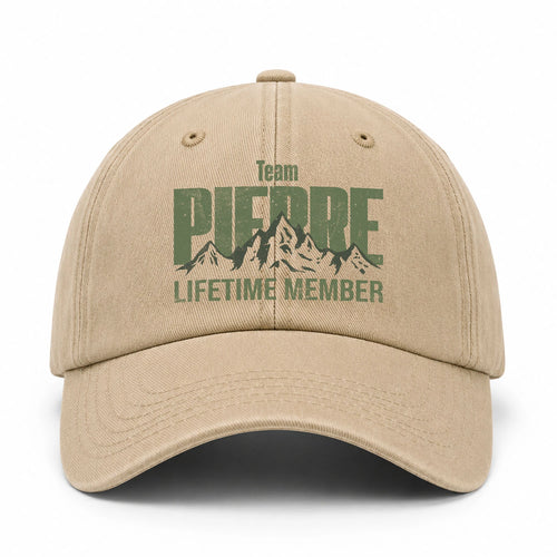 Team Your Name Lifetime Member Mountain Cap PIERRE 13K1 C58PF
