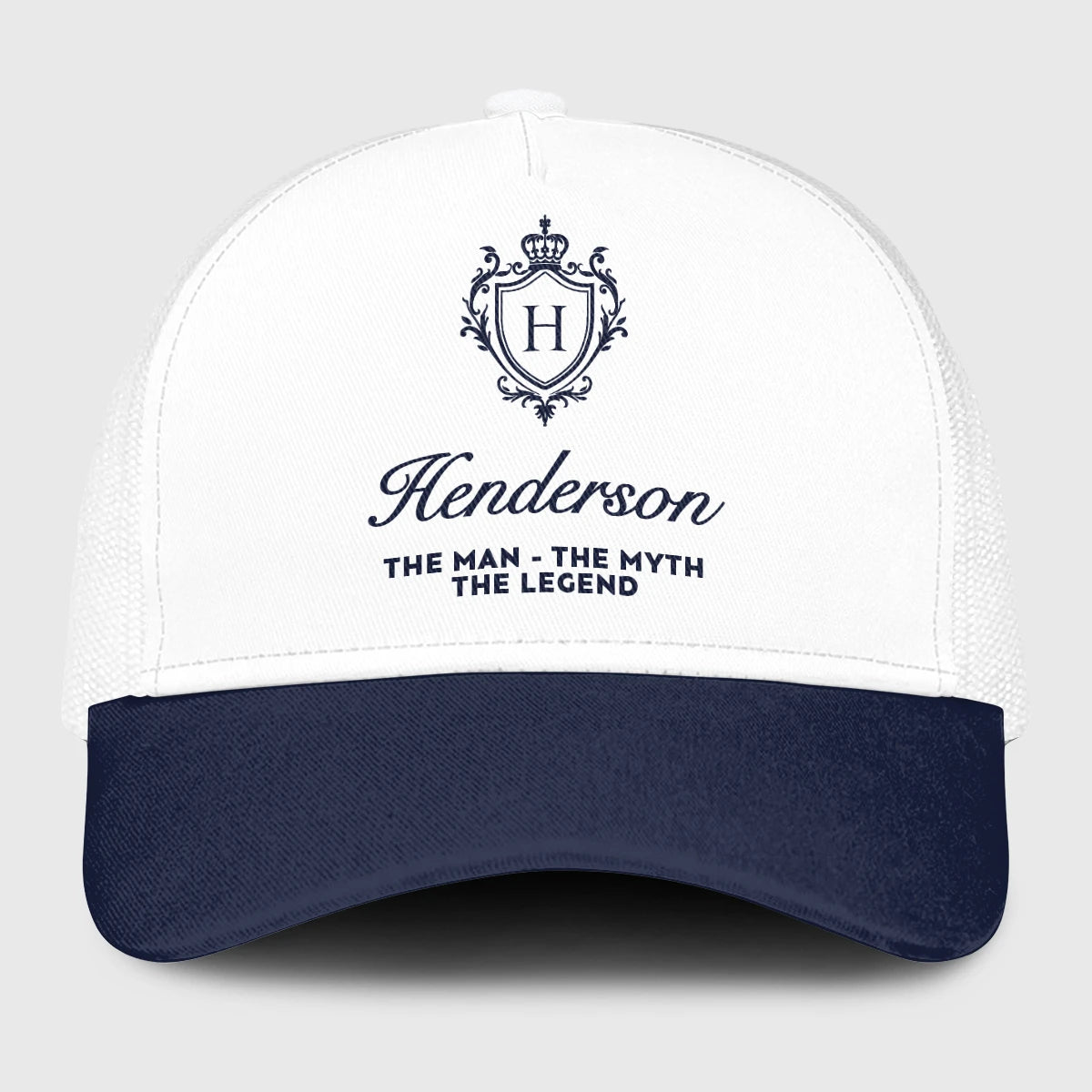 The Man The Myth The Legend Blue And White Baseball Mesh Cap HENDERSON 13K1 C186PF