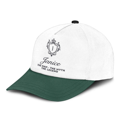 The Man The Myth The Legend Beautiful Green And White Cap JANICE 13K1 C171PF