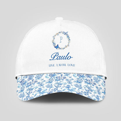 Live Laugh Love Blue Flowers Cap PAULO 13K1 C50PF