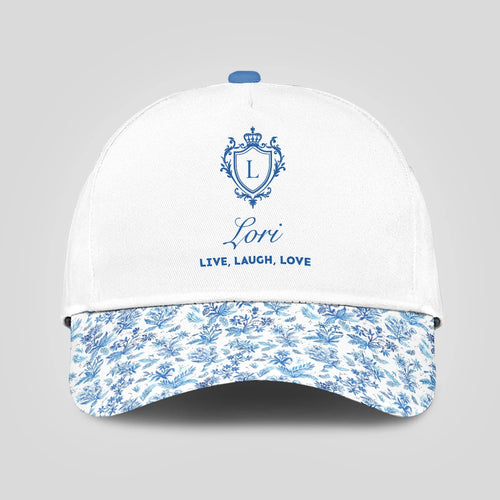 Live Laugh Love Flowers Pattern Cap LORI 13K1 C109PF