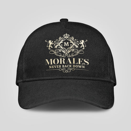 Never Back Down Royal Style Black Cap MORALES 13K1 C179PF