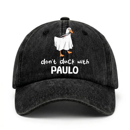 Don't Duck With Your Name Funny Washed Cap PAULO 13K1 C129PF