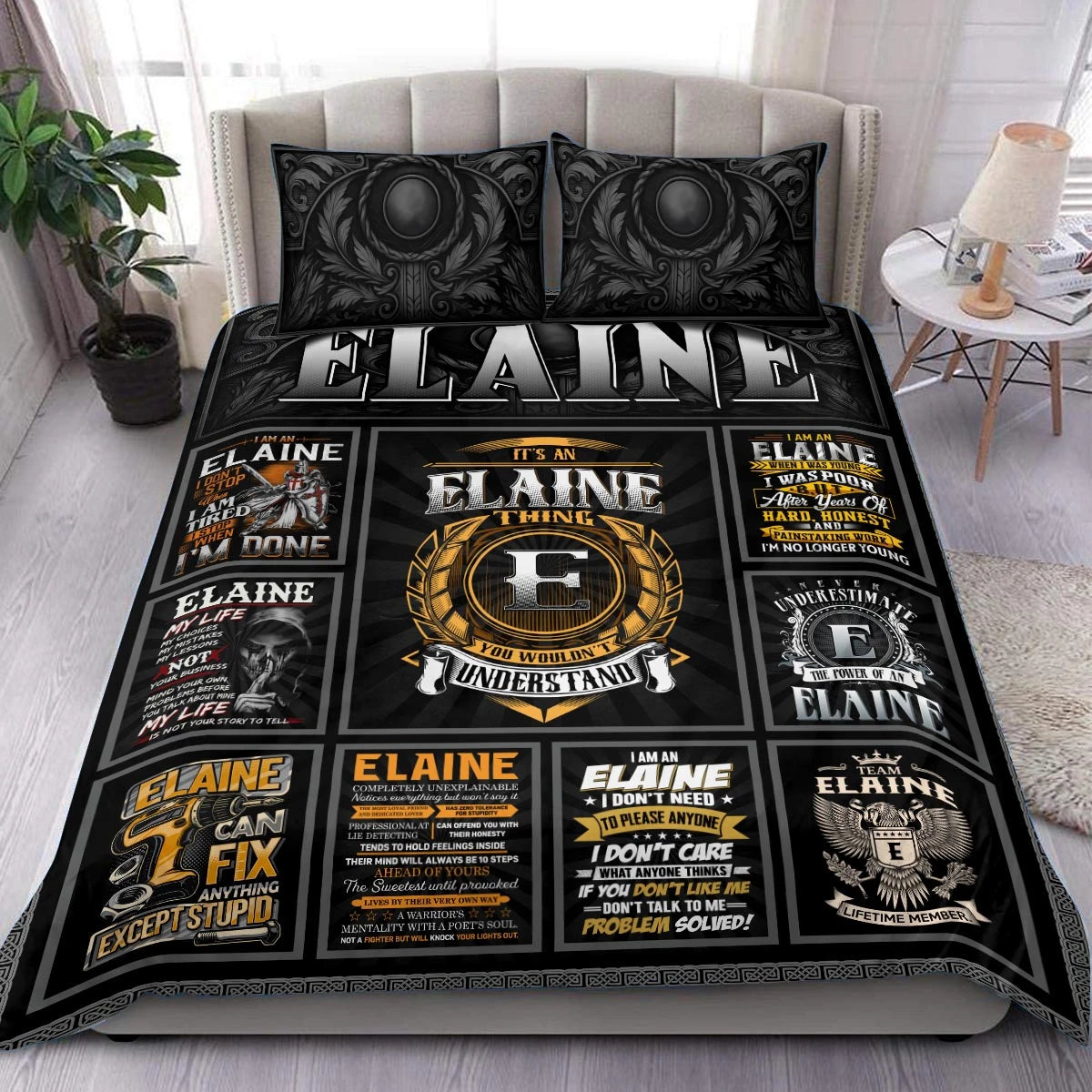ELAINE Limited Edition Personalized Bedding Set 13K1-BS2