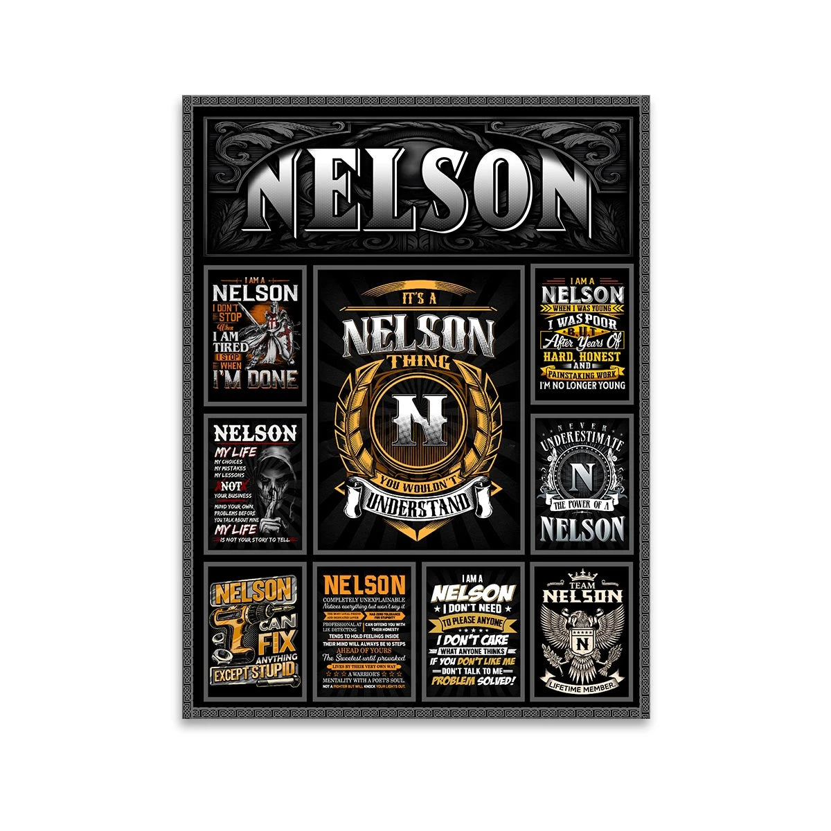 NELSON Personalized Sponge Floor Mat – Custom Printed Home Decor 13K1-AR2