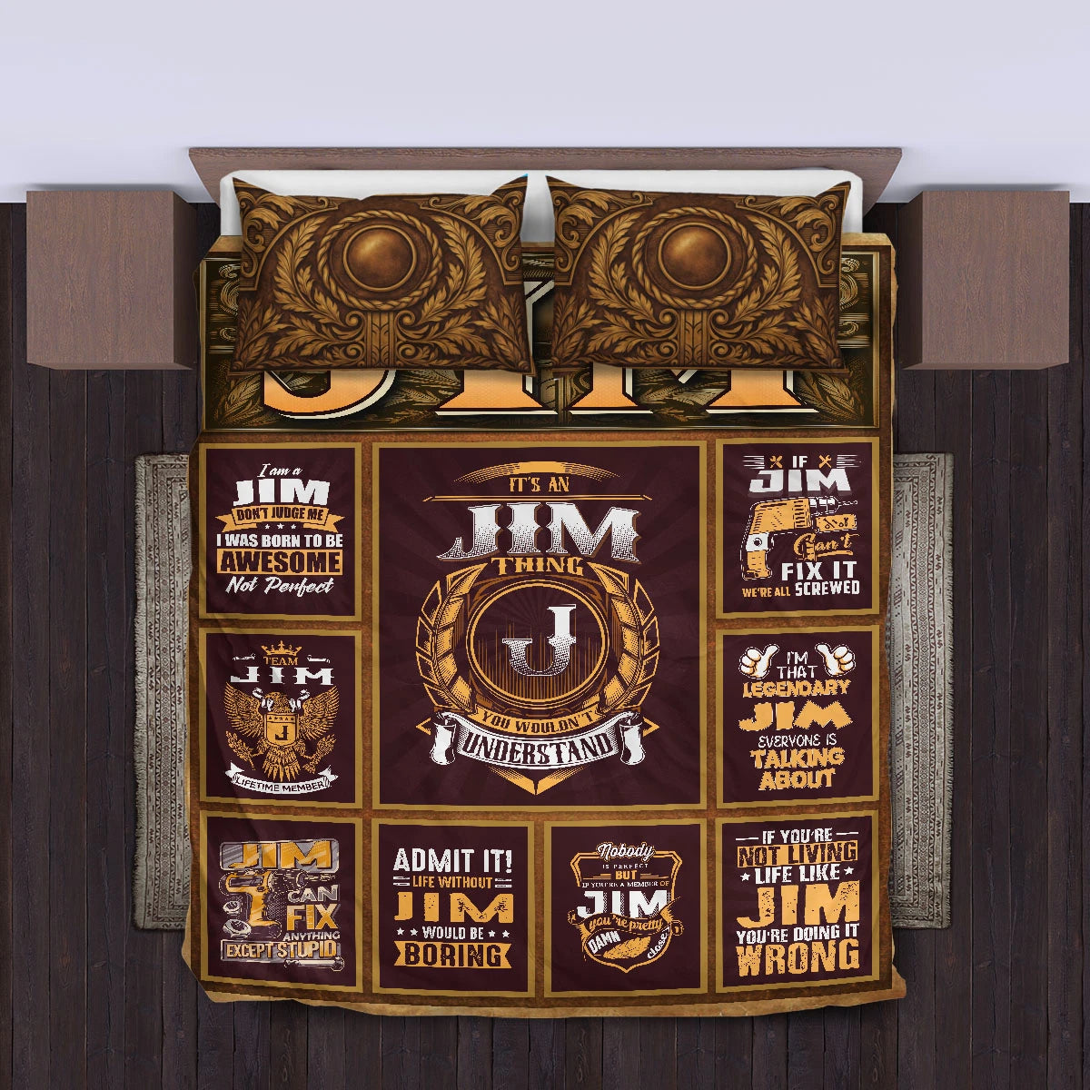 JIM Limited Edition Personalized Bedding Set 13K1-BS3