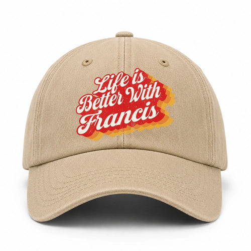 Life Is Better With Your Name Vintage Washed Cap FRANCIS 13K1 C67PF