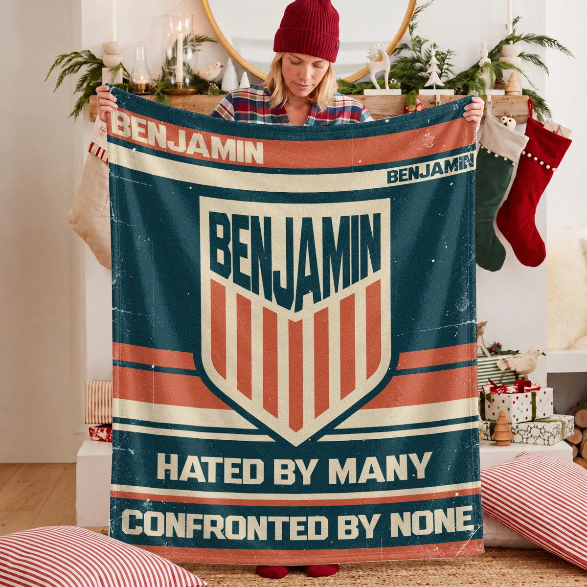 Hated By Many Confronted By None Retro Fleece Blanket BENJAMIN 13K1 BK58