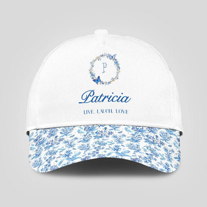 Live Laugh Love Blue Flowers Cap PATRICIA 13K1 C50PF